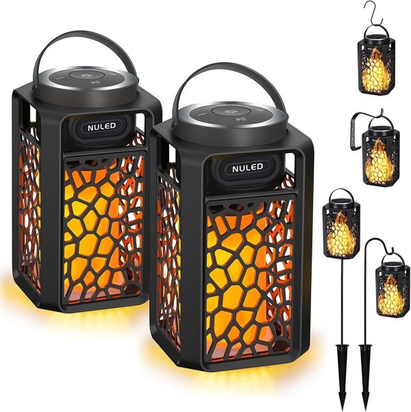 Outdoor Bluetooth Speakers 10W TWS LED Flame Speakers Tiki T...