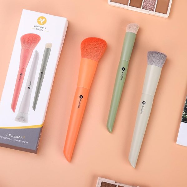 KINGMAS 3Pcs Foundation Brush & Contour Concealer Brush Unde... - Image 7