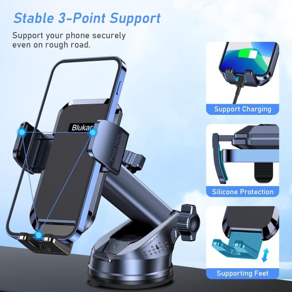 Blukar Phone Holder Car, [Upgraded Strong Suction] Adjustabl... - Image 4
