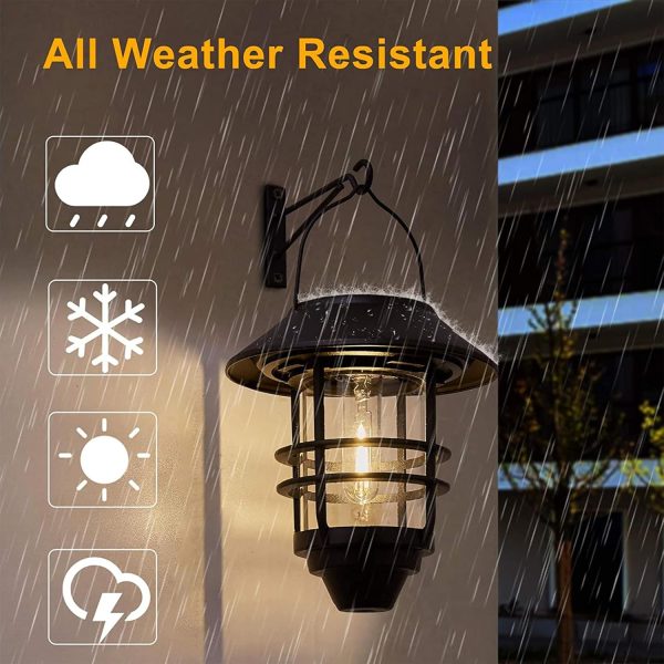 2 Pack Solar Lanterns Outdoor Hanging Solar Lights Waterproo... - Image 3