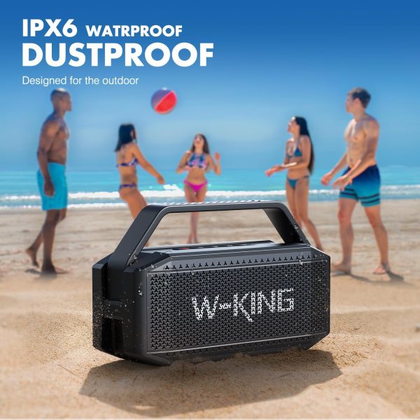 Bluetooth Speaker Wireless Portable, W-KING 80W PEAK Haut Pa... - Image 3