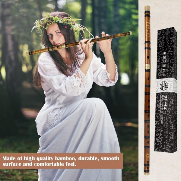 Bamboo Flute Musical Instruments Key C Wooden Flute Chinese ... - Image 4