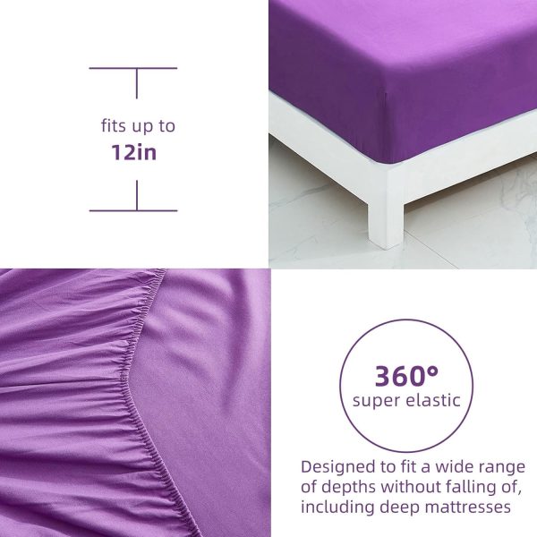 WONGS BEDDING Purple Comforter Set Queen, Reversible Purple ... - Image 7