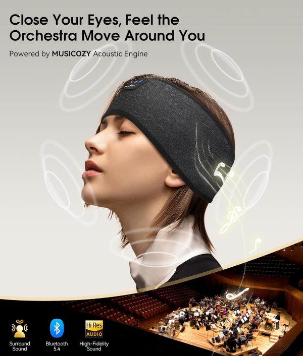 MUSICOZY Sleep Headphones, Bluetooth Headband Unique Gifts f... - Image 4