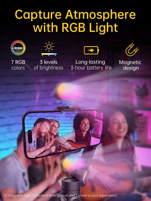 AOCHUAN 3-Axis Gimbal Stabilizer for Smartphone with RGB Mag... - Image 2