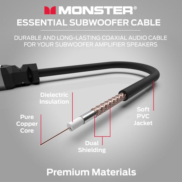 Monster Essentials Premium Subwoofer Cable Connector for Hom... - Image 3