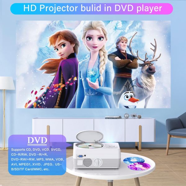 Full HD WiFi Bluetooth Projector Built in DVD Player, 9800LM... - Image 2