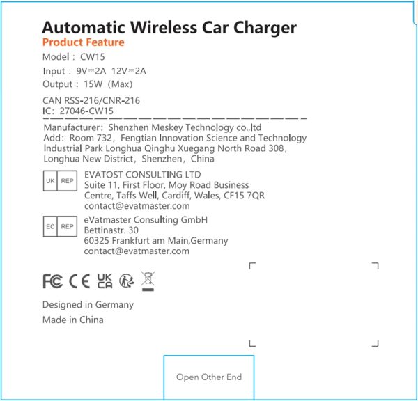 Auckly Qi 15W Car Phone Holder Wireless Charger, [270 ° Auto... - Image 14