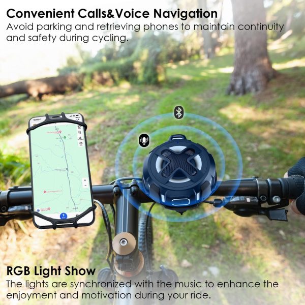 XLeader Portable Bluetooth Speaker with Handlebar Mount for ... - Image 4