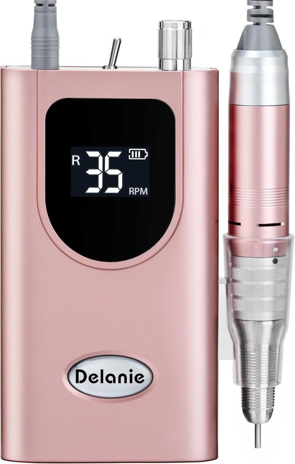 Delanie Professional Nail Drill High Torque 35000 RPM Rechar...