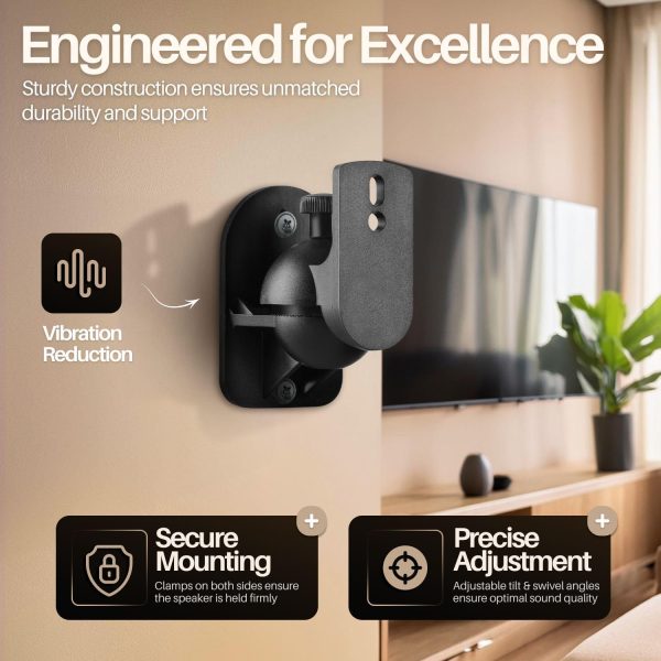 TNP Universal Satellite Speaker Wall Mount Bracket Ceiling M... - Image 8