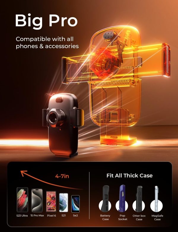 LISEN Phone Holder Car Vent【Never Blocking】 2025 Upgrade Cel... - Image 6