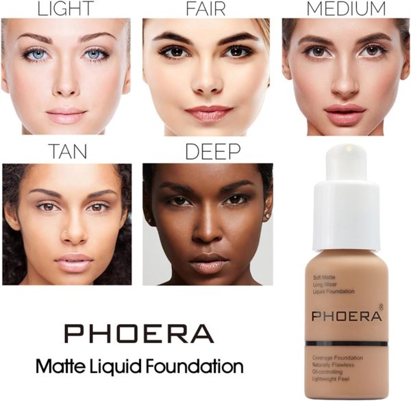 PHOERA Foundation Makeup for Wome Full Coverage Foundation S... - Image 3