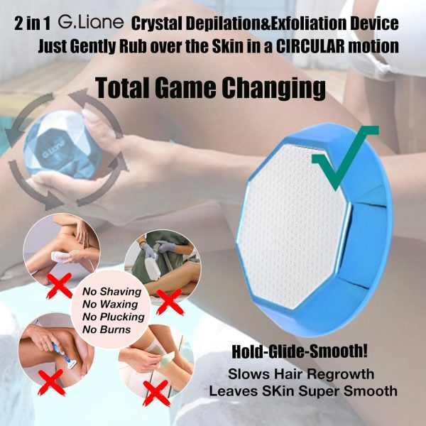 G.Liane Crystal Hair Eraser,Painless Nano Hair Remover Exfol... - Image 4
