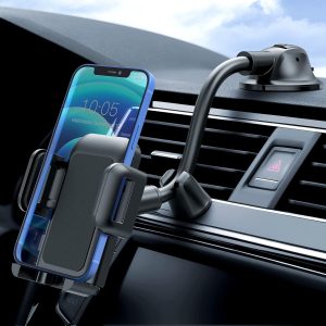 Car Phone Holder Mount, Long Arm Dashboard Windshield Phone ...