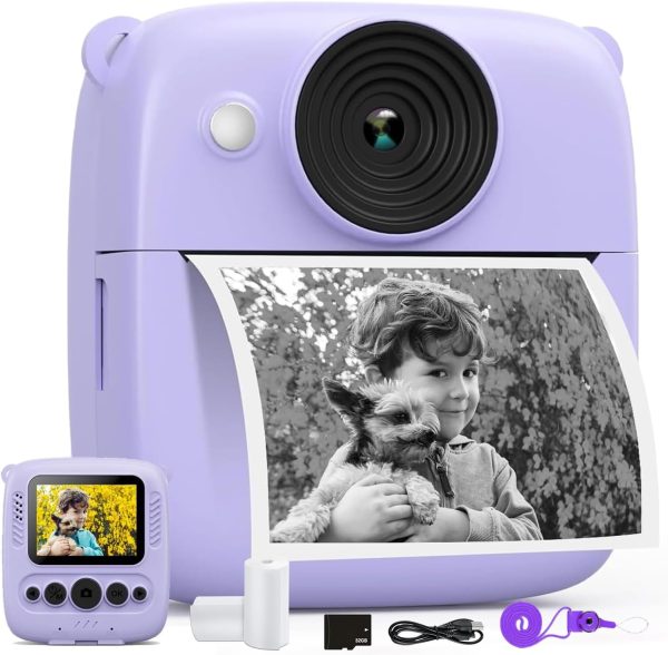 Kids Camera Instant Print, Christmas Birthday Gifts for Girl...