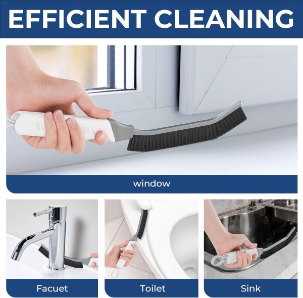 Cleangor Crevice Cleaning Brushes, Scrub Brush Tool for Hard... - Image 3