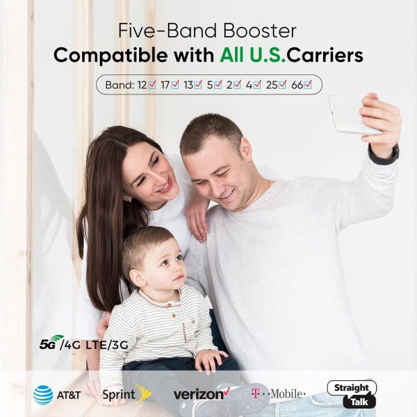 Cell Phone Booster for Home with LCD Display,Five-Band Cell ... - Image 3