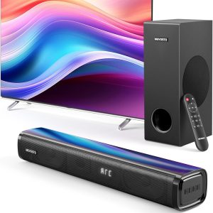 MEVOSTO 2025 Upgraded Sound Bar for TV with Subwoofer, PC Ga...