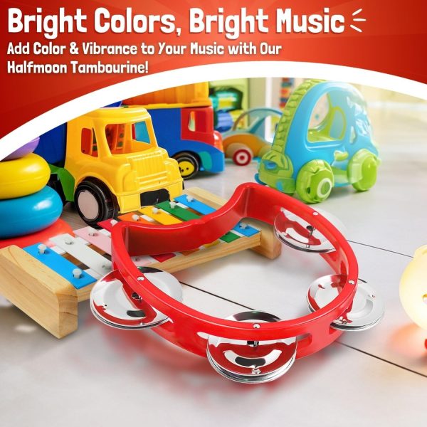 Flexzion Half Circle Tambourine for Kids and Adults Hand Hel... - Image 2