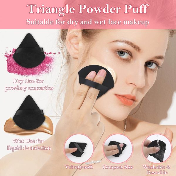 Disposable Makeup Applicators Kit with Triangle Puff Mixing ... - Image 3