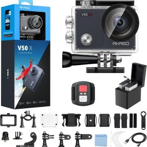 AKASO V50X Native 4K30fps 20MP WiFi Action Camera with EIS T...