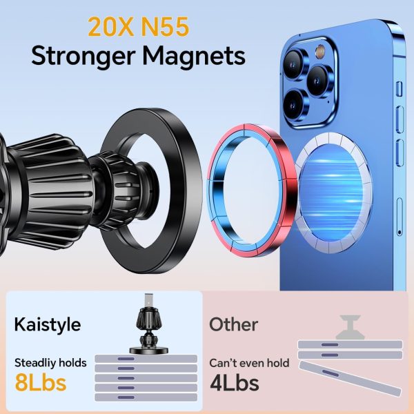 for Magsafe Car Mount【20 Strong Magnets 】Magnetic Phone Hold... - Image 4