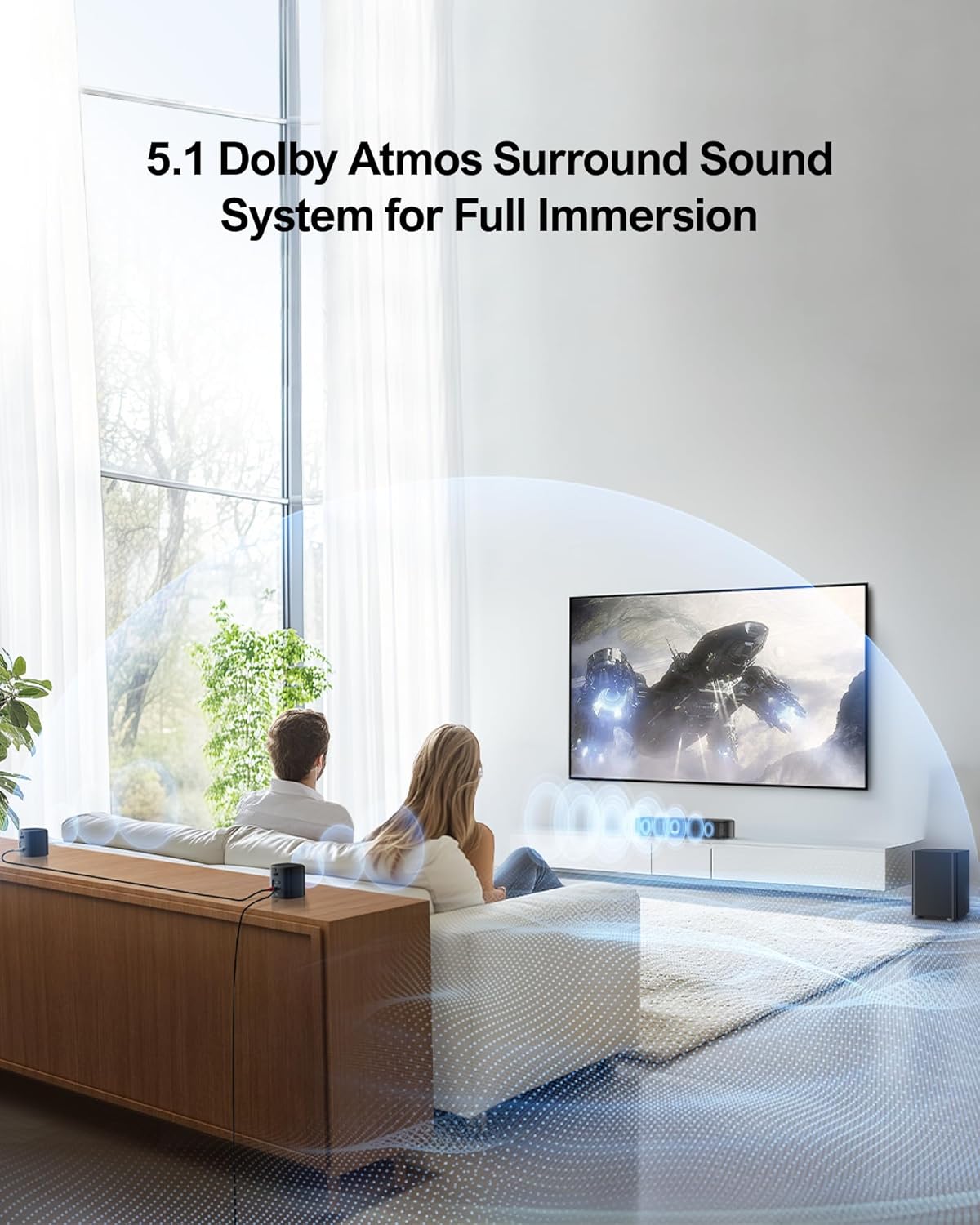 ULTIMEA 5.1ch Sound Bar with Dolby Atmos, Surround Sound Sys…