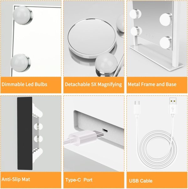 Vanity Mirror with Lights, Hollywood Lighted Makeup Mirror w... - Image 5