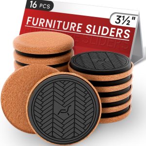 Felt Furniture Sliders for Hardwood Floors, PISAO 16 PCS 3 ½...