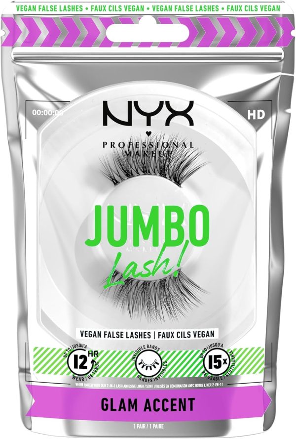 NYX PROFESSIONAL MAKEUP, Jumbo Lash!, Vegan False Lashes, Re...