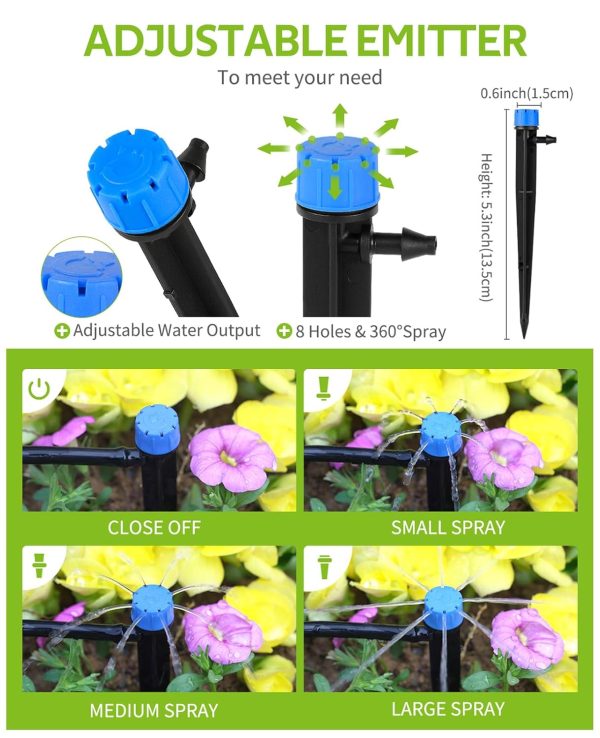 HIRALIY 49.2FT Drip Irrigation Kit, Garden Watering System, ... - Image 2