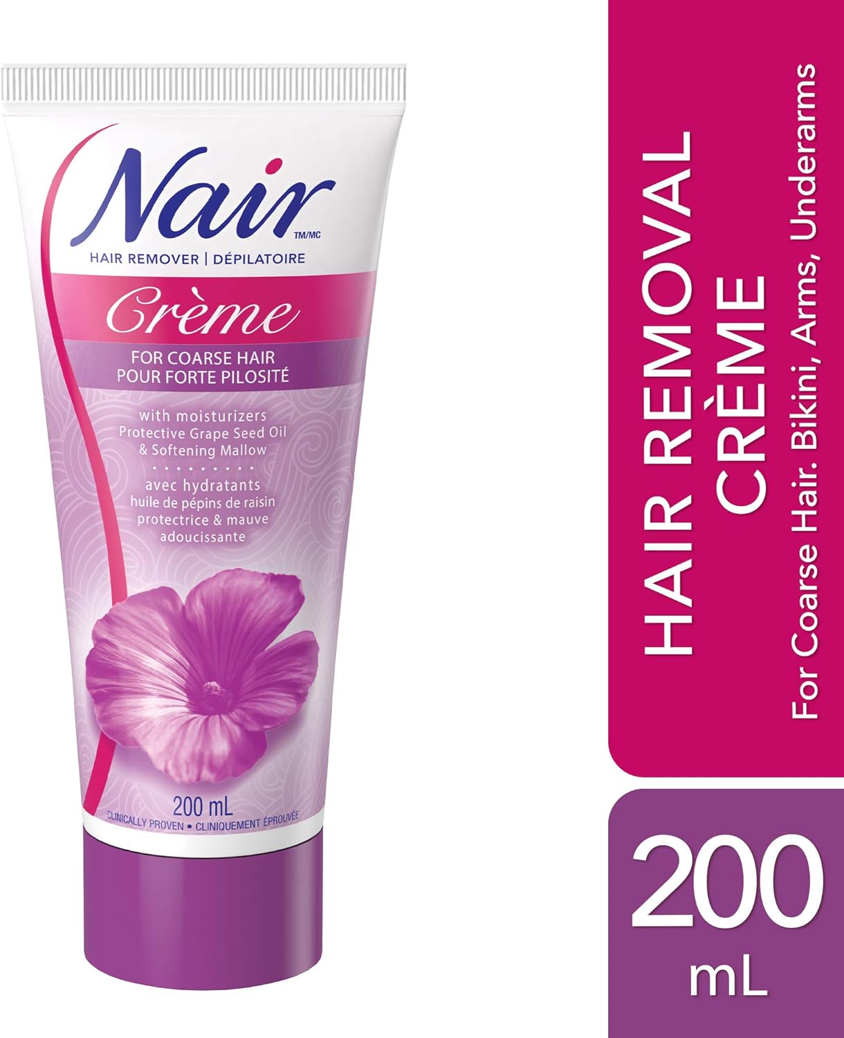 Nair Hair Removal Crème for Coarse Hair with Grape Seed Oil,…