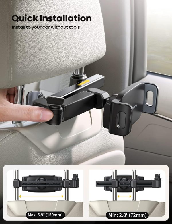 Lamicall Car Headrest Tablet Holder - [Extension Arm] Adjust... - Image 4