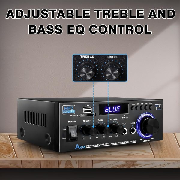 Stereo Audio Amplifier, Bluetooth 5.0 Amplifier HiFi for Spe... - Image 5
