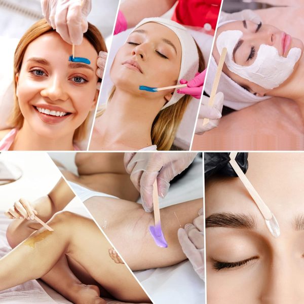 JANYUN 200 Pcs Eyebrow Waxing Sticks Wax Applicator, Wood Wa... - Image 7