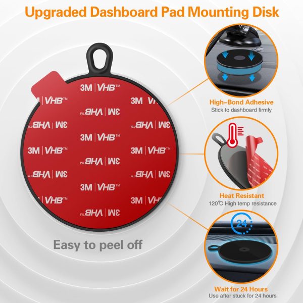 Dashboard Pad Mounting Disk for Suction Cup, Large Plastic 3... - Image 8