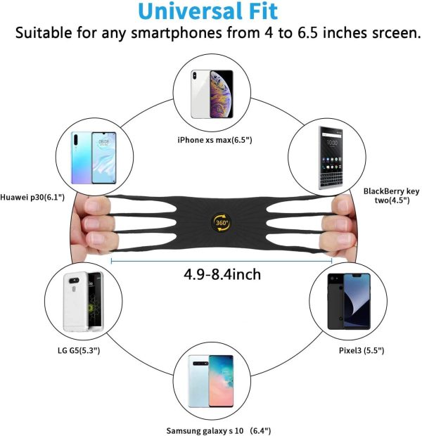 Bike Phone Mount, Silicone Bicycle Phone Holder, 360° Adjust... - Image 3