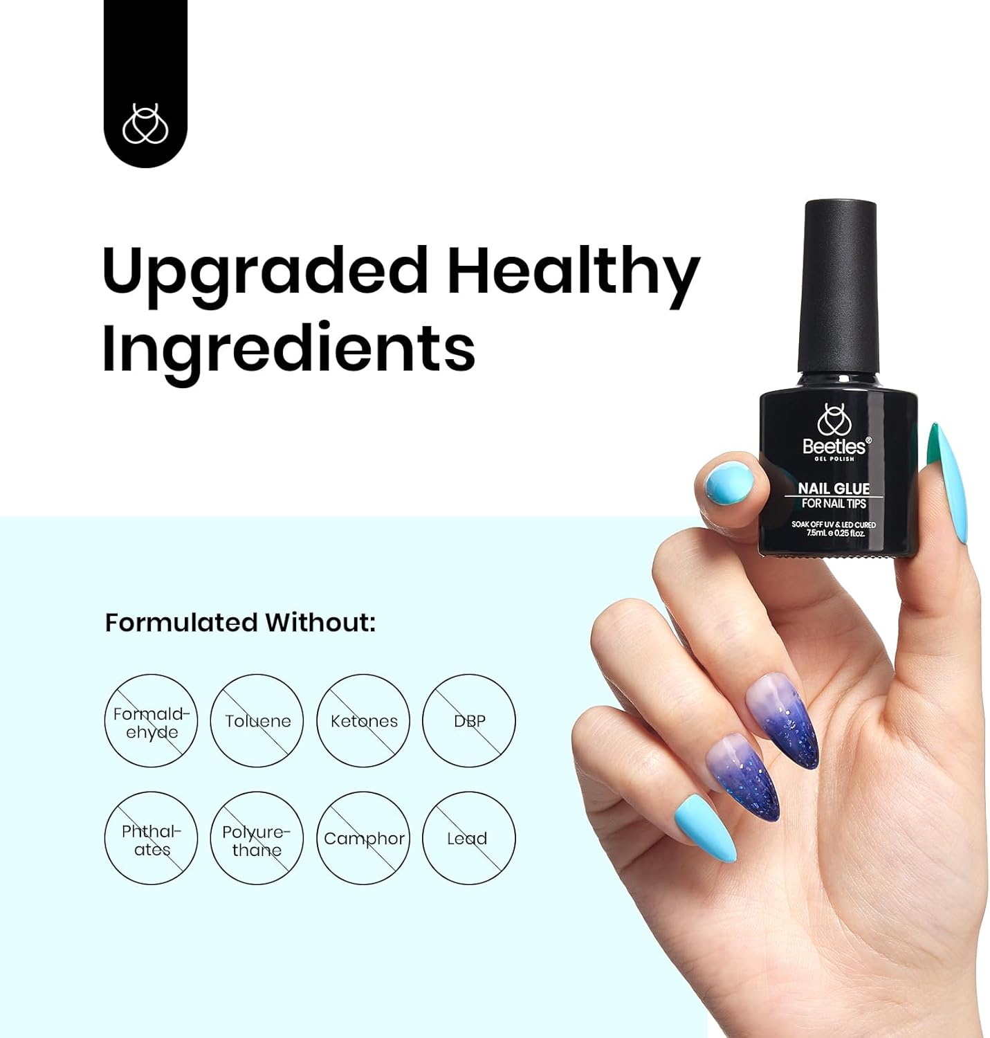Beetles 9 in 1 Nail Glue Gel for Nail Tips and Clear Acrylic…