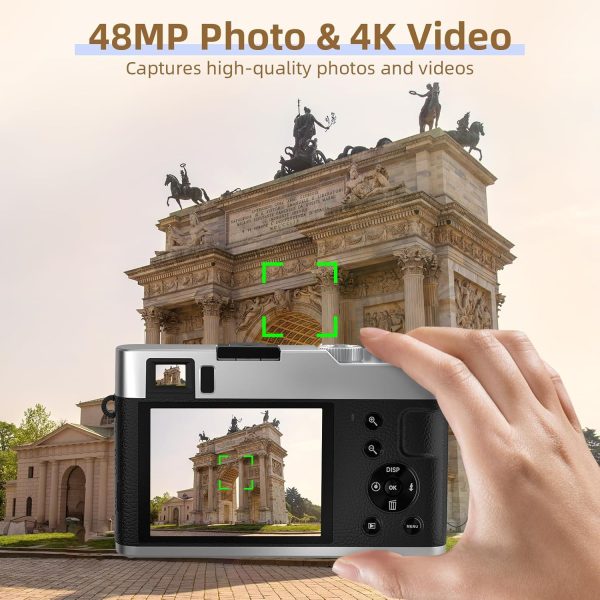 4K Digital Camera with Camera Case, 48MP YouTube Vlogging Ca... - Image 3