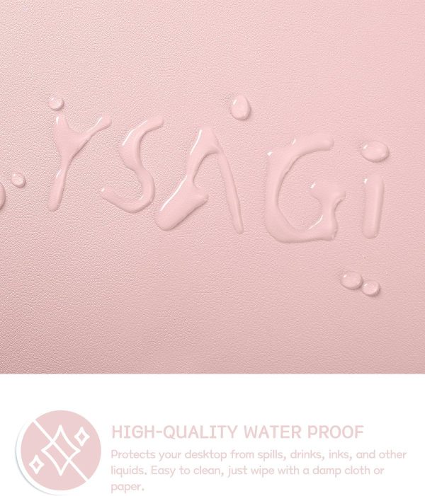 YSAGi Non-Slip Desk Pad,Mouse Pad,Waterproof PVC Leather Des... - Image 4