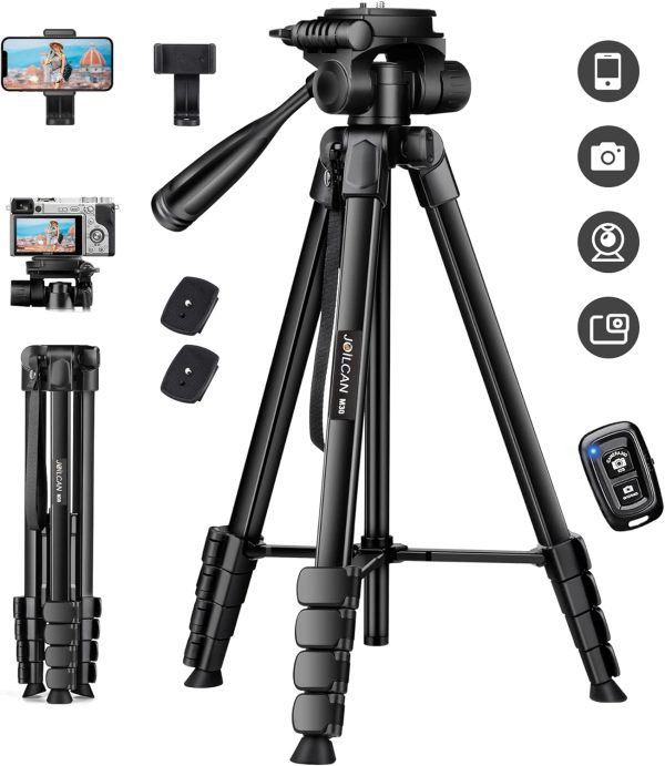 Camera Tripod, 68" Phone Tripod Stand for Camera Photo Video...