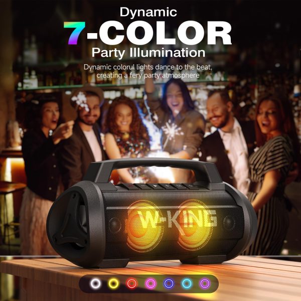 W-KING Portable Speakers Bluetooth Wireless, 120W Max Loudes... - Image 6