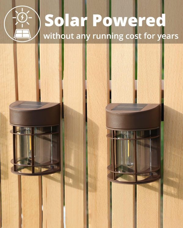 Solar Fence Lights, 8 Pack Deck Light Waterproof Solar Outdo... - Image 3