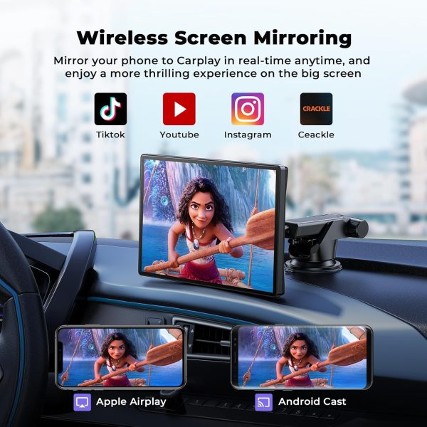 Volam 9'' Apple Carplay Screen for Car, Compatible with Appl... - Image 4