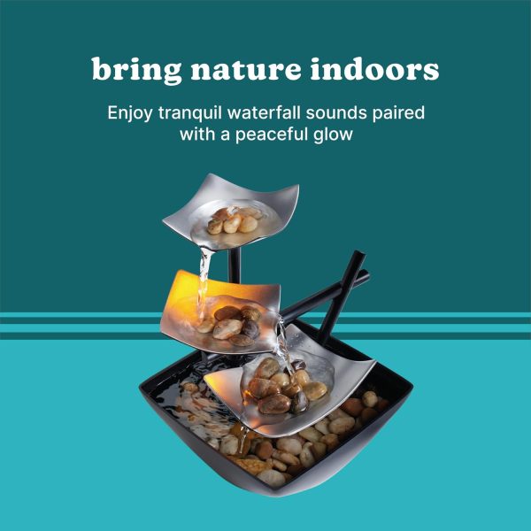 HoMedics Indoor 3-Tier Relaxation Tabletop Fountain, Automat... - Image 5