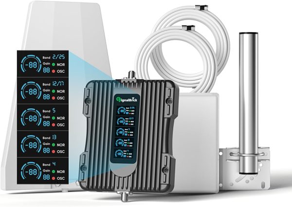 Cell Phone Booster for Home with LCD Display,Five-Band Cell ...