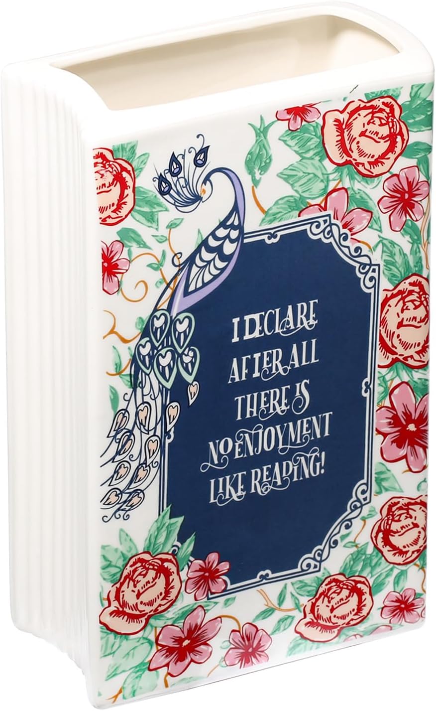 Dnnnii Ceramic Book Vase – Unique Home Decor, Cute and Funky…