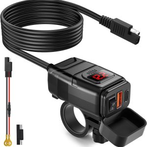 EXTRACTME Motorcycle Phone Charger, 6.4A Dual USB Type C PD ...