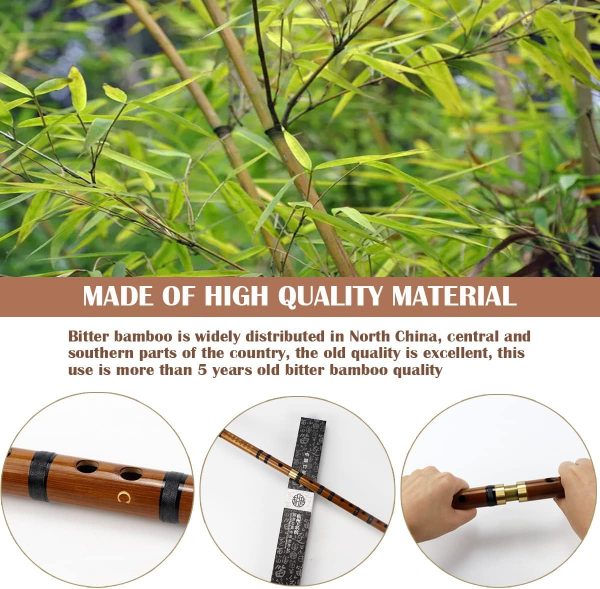 Bamboo Flute Musical Instruments Key C Wooden Flute Chinese ... - Image 5